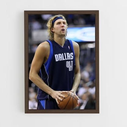 ap-dirk nowitzki-10 cadre Bois foncé