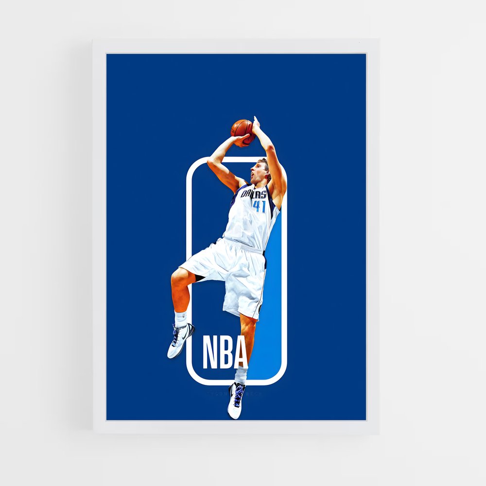 ap-dirk nowitzki-11 cadre Blanc