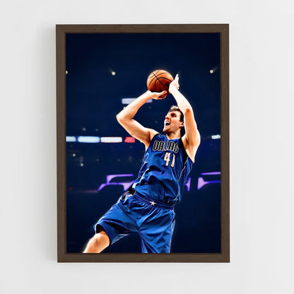 ap-dirk nowitzki-3 cadre Bois foncé