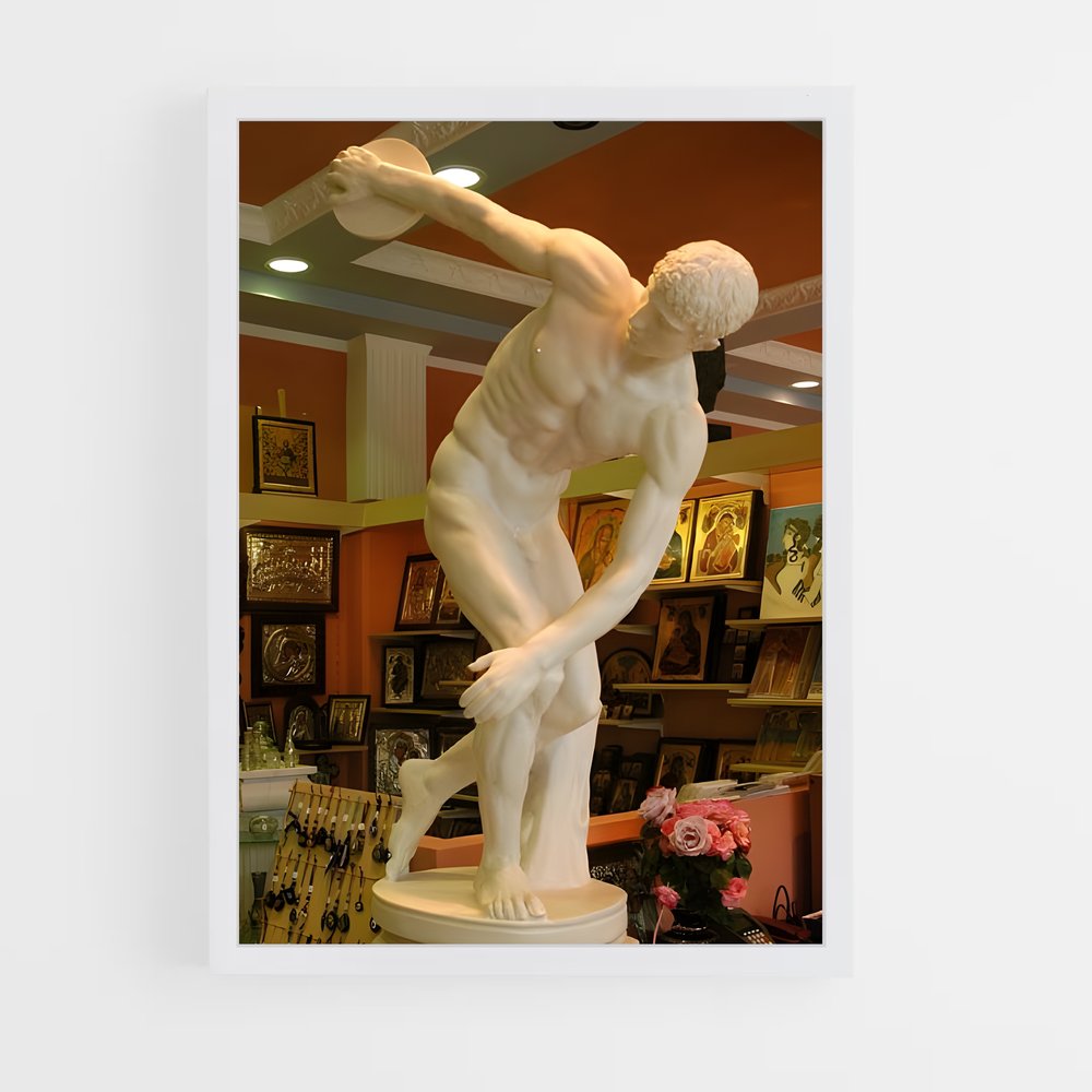 ap-discus thrower-2 cadre Blanc