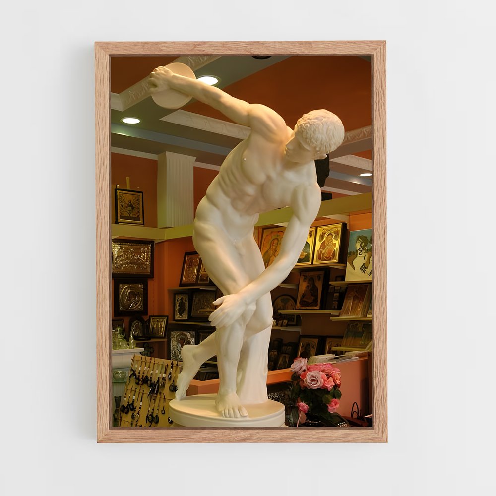 ap-discus thrower-2 cadre Bois clair