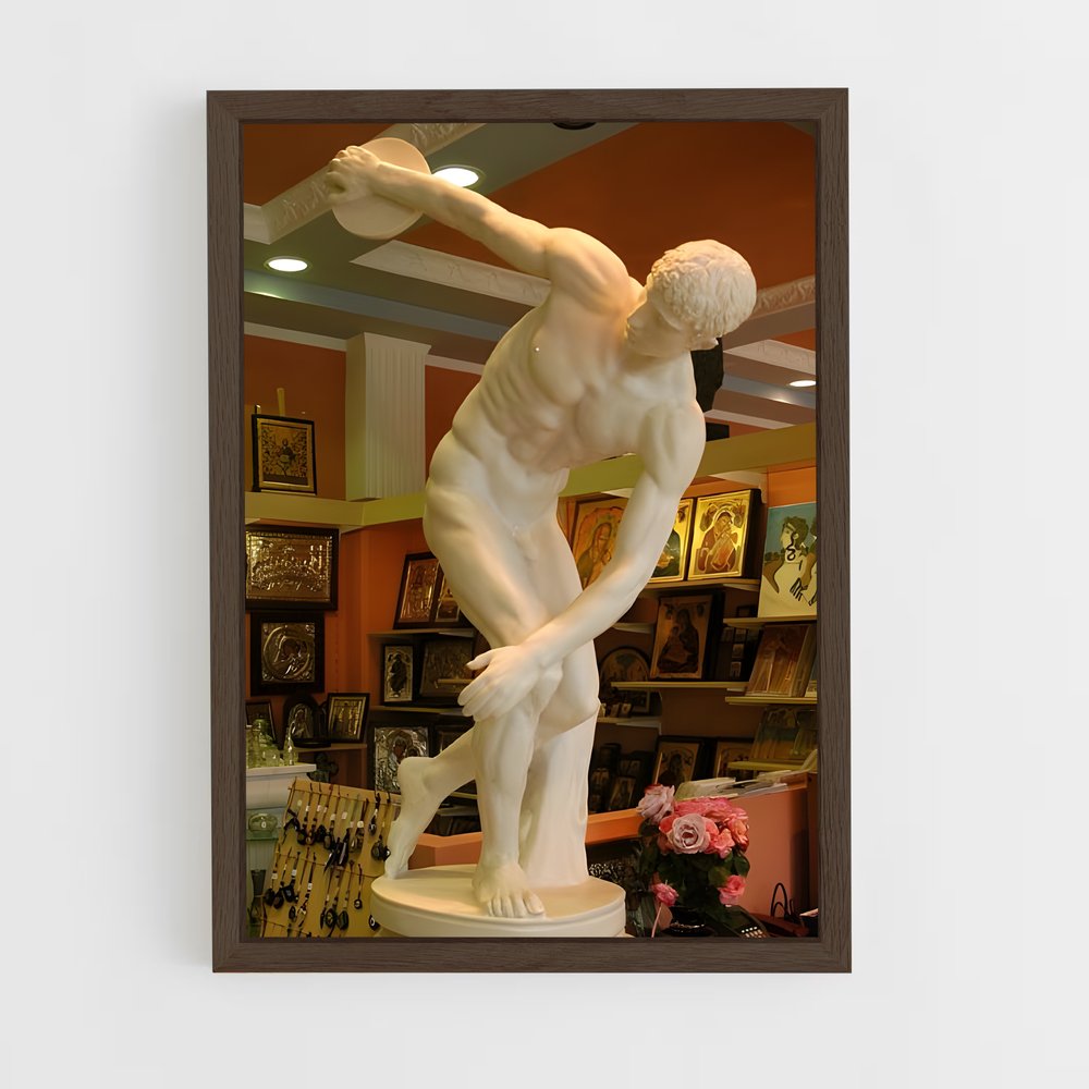 ap-discus thrower-2 cadre Bois foncé