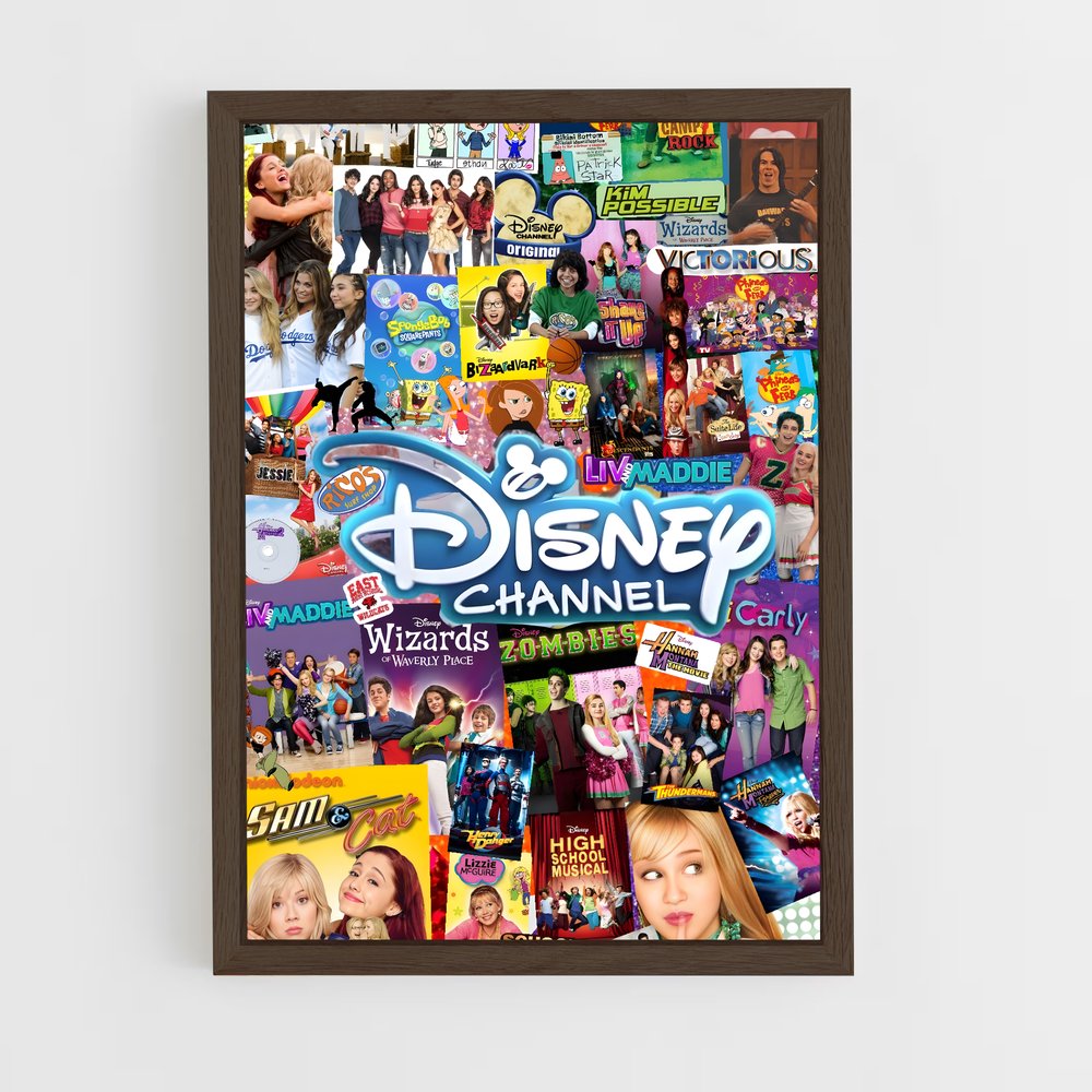 ap-disney channel-1 cadre Bois foncé
