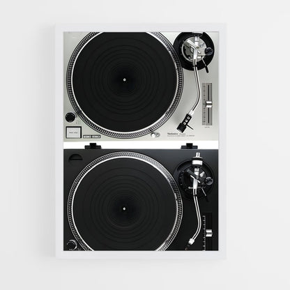 ap-dj turntables-4 cadre Blanc