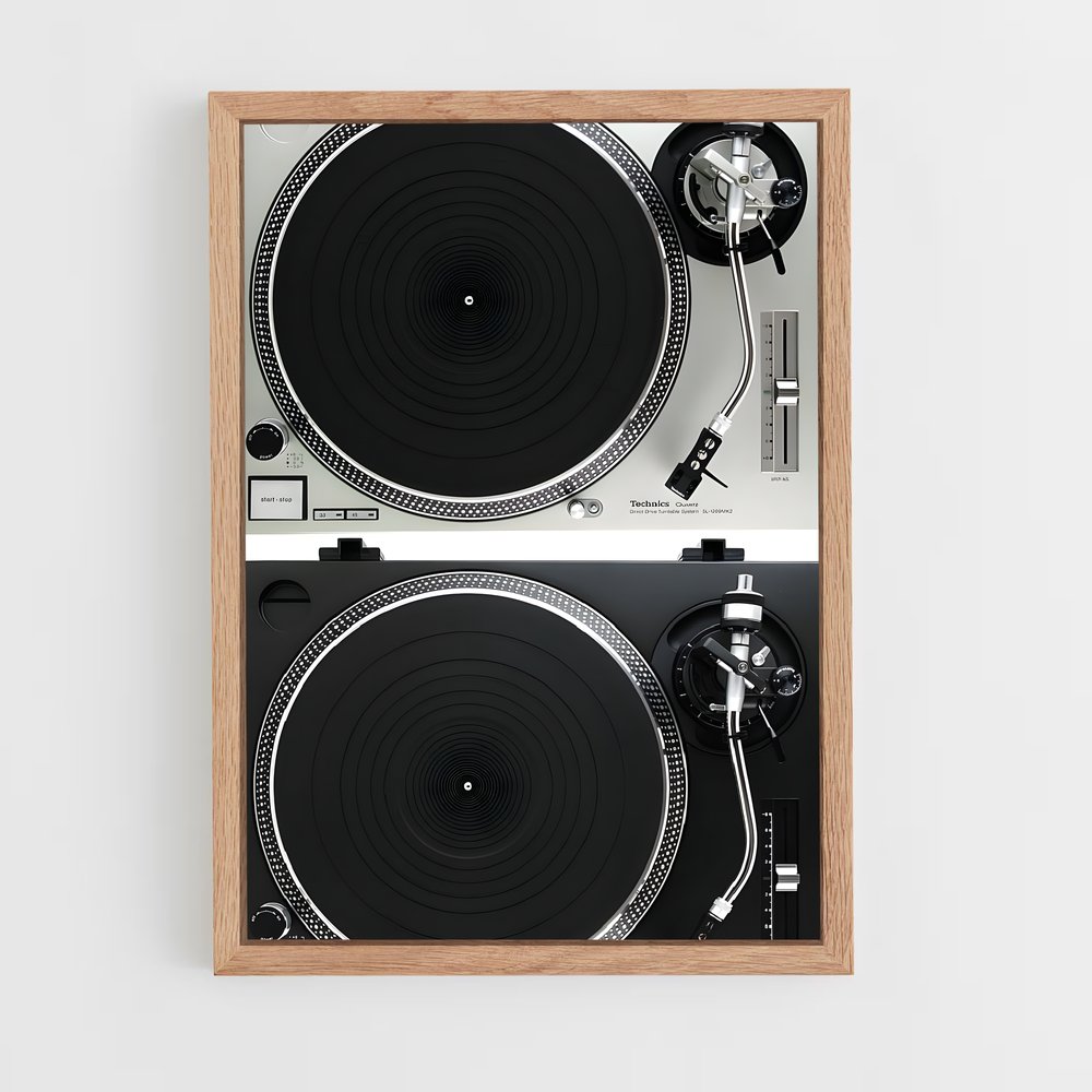 ap-dj turntables-4 cadre Bois clair