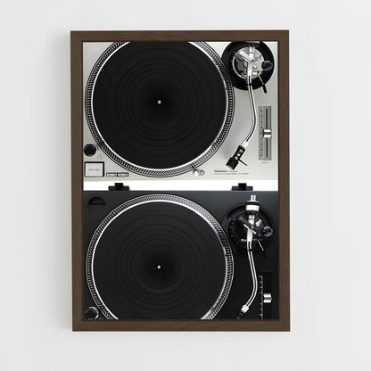 ap-dj turntables-4 cadre Bois foncé