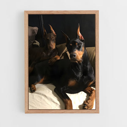 ap-doberman pinscher-1 cadre Bois clair