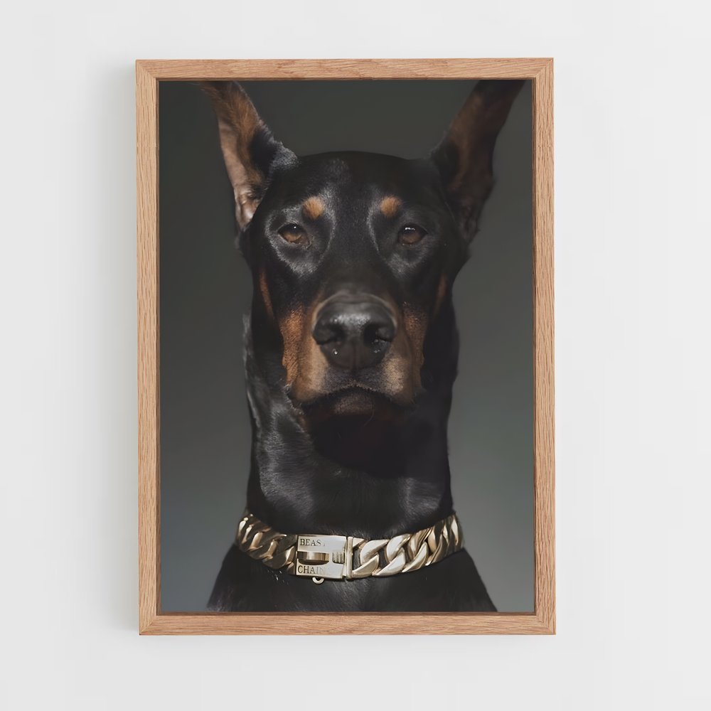 ap-doberman pinscher-5 cadre Bois clair