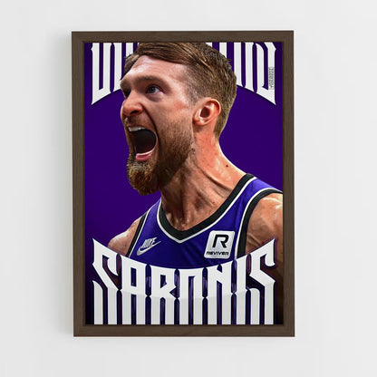 ap-domantas sabonis-10 cadre Bois foncé