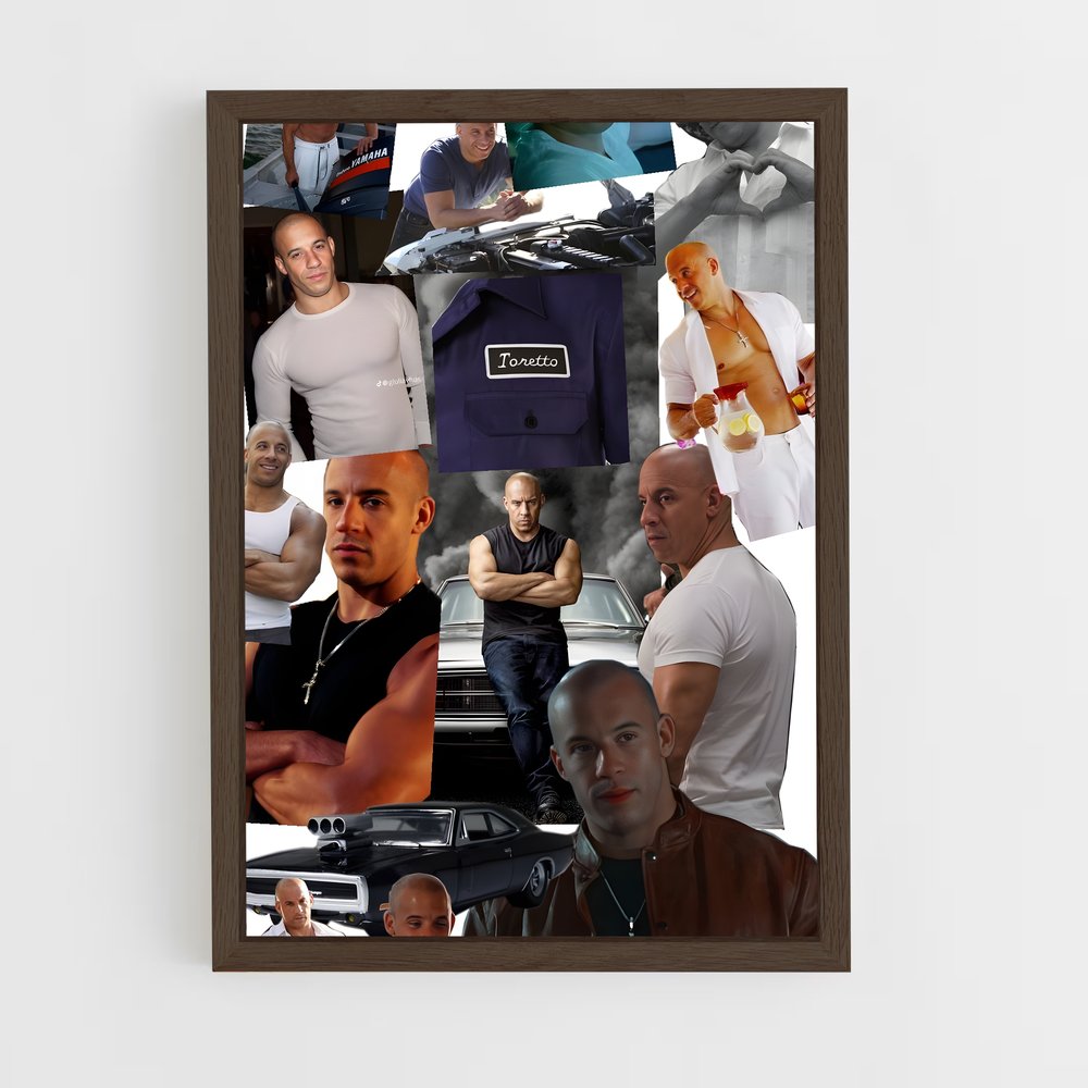 ap-dominic toretto-5 cadre Bois foncé
