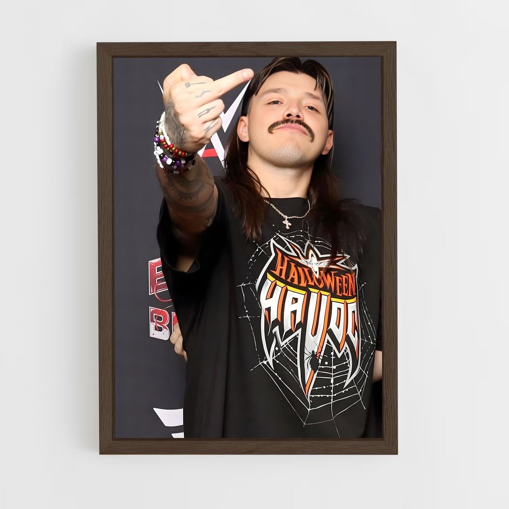 ap-dominik mysterio-5 cadre Bois foncé