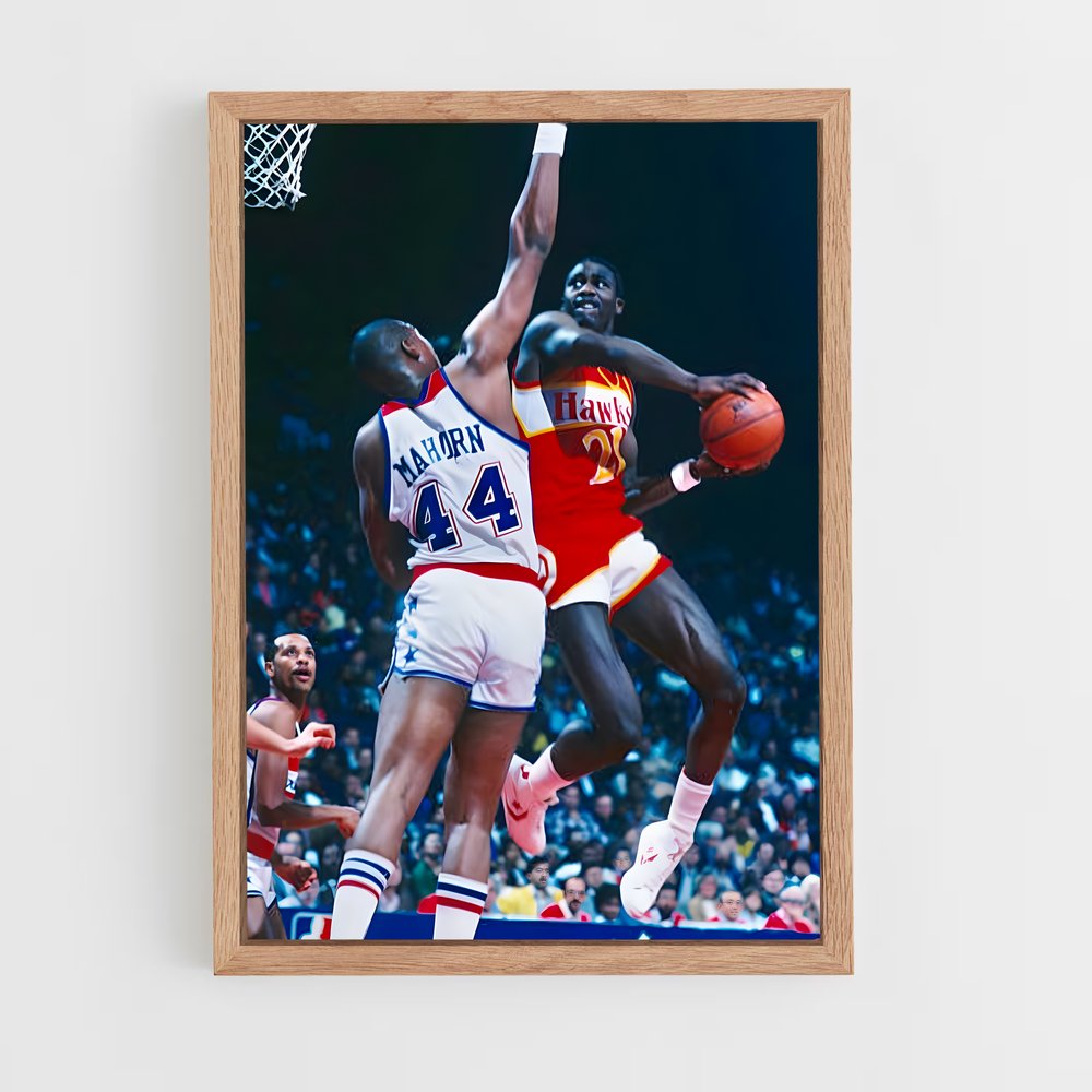ap-dominique wilkins-12 cadre Bois clair