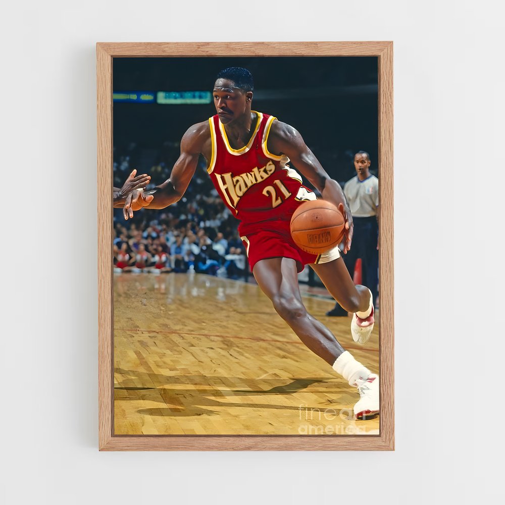 ap-dominique wilkins-4 cadre Bois clair