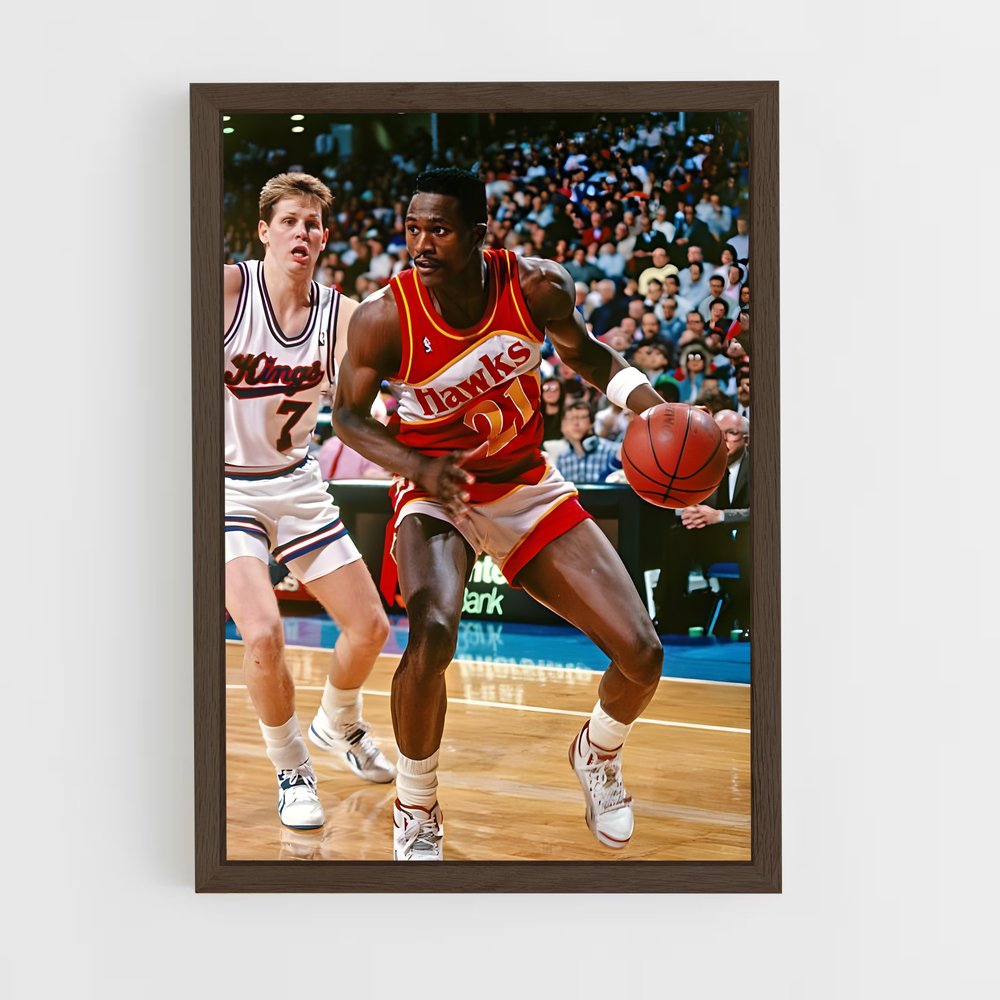 ap-dominique wilkins-8 cadre Bois foncé