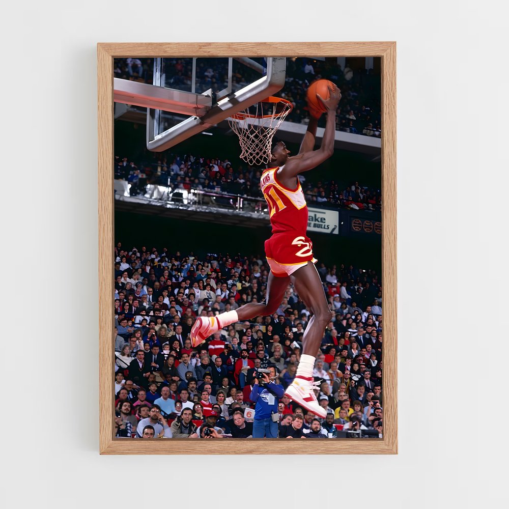 ap-dominique wilkins-9 cadre Bois clair
