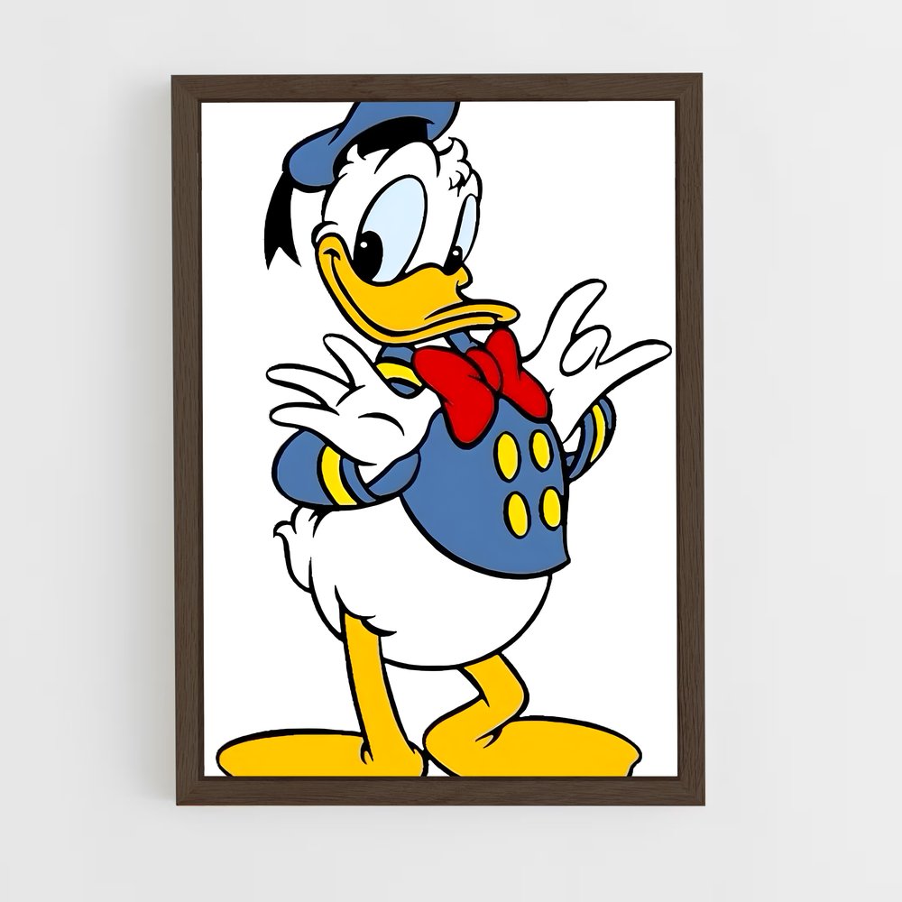 ap-donald duck-10 cadre Bois foncé