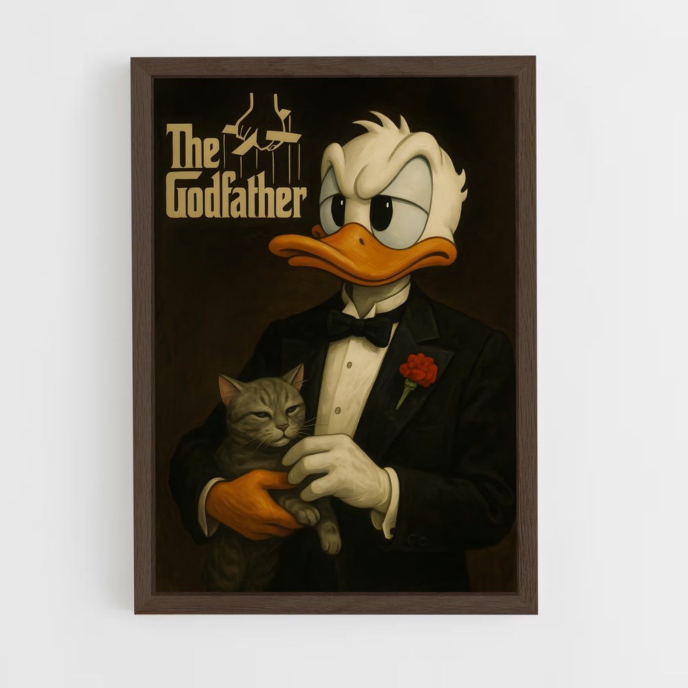 ap-donald duck-7 cadre Bois foncé