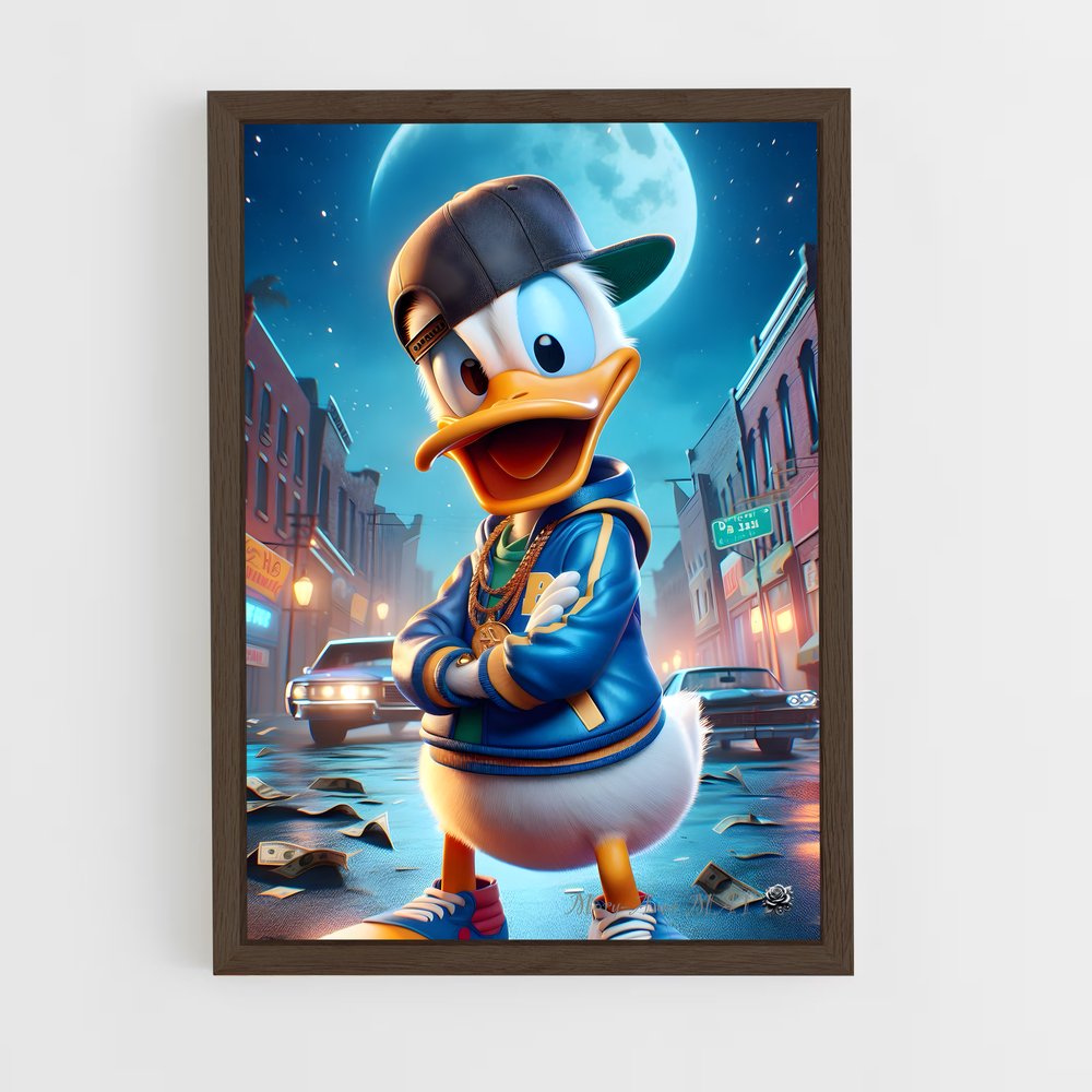 ap-donald duck-8 cadre Bois foncé
