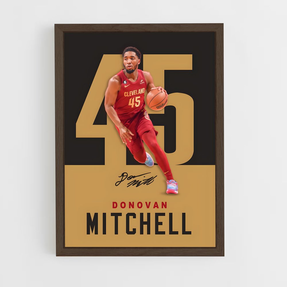 ap-donovan mitchell-5 cadre Bois foncé