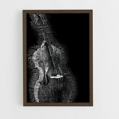 ap-double bass-5 cadre Bois foncé