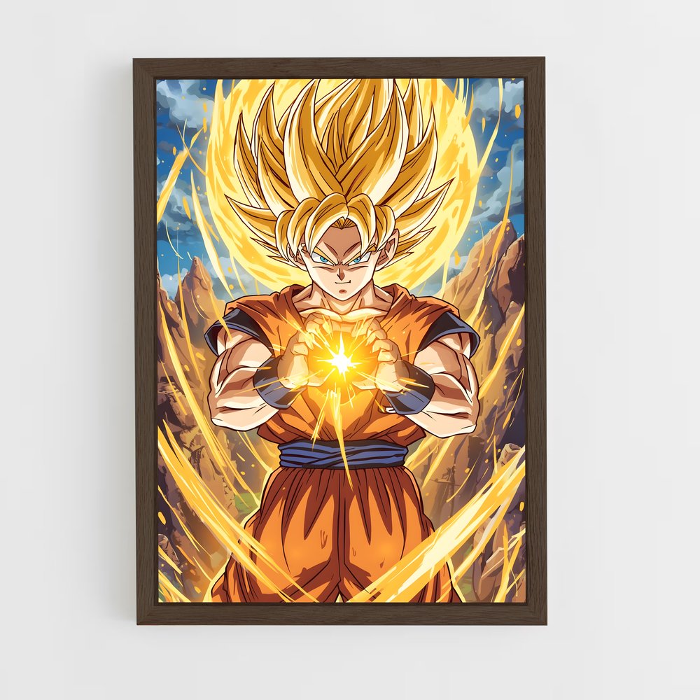 ap-dragon ball-16 cadre Bois foncé