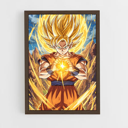 ap-dragon ball-16 cadre Bois foncé