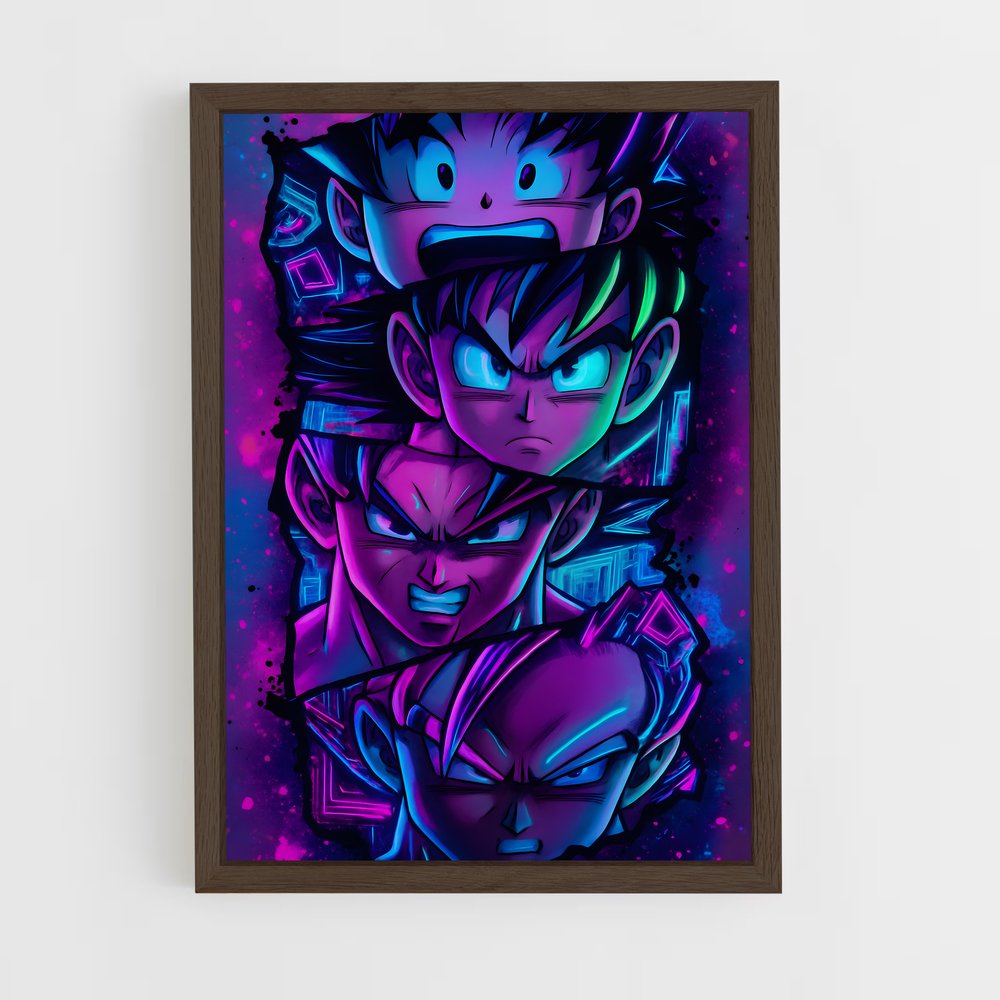 ap-dragon ball-7 cadre Bois foncé