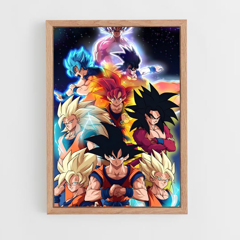 ap-dragon ball-8 cadre Bois clair