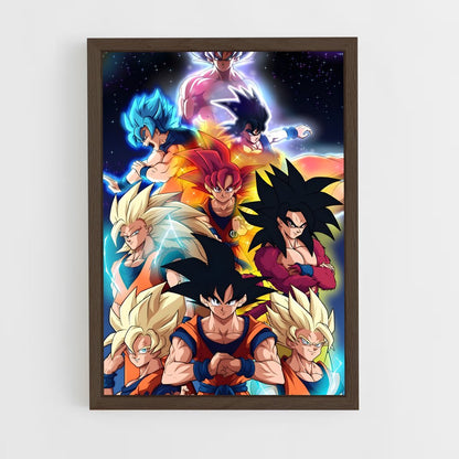 ap-dragon ball-8 cadre Bois foncé