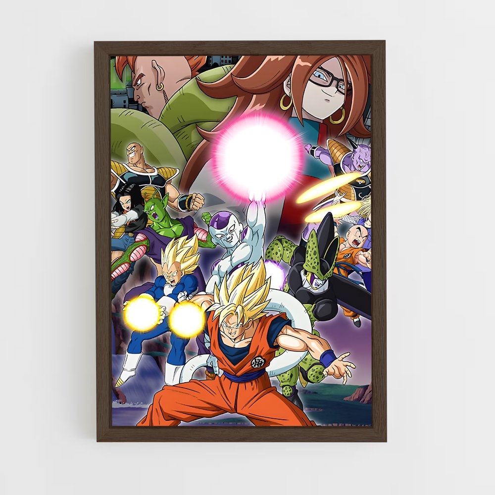 ap-dragon ball fighterz-2 cadre Bois foncé