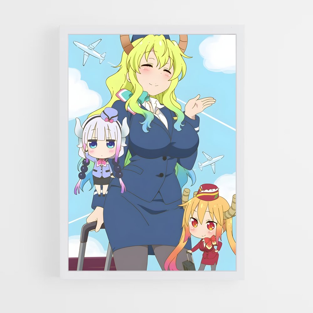 ap-dragon maid-3 cadre Blanc