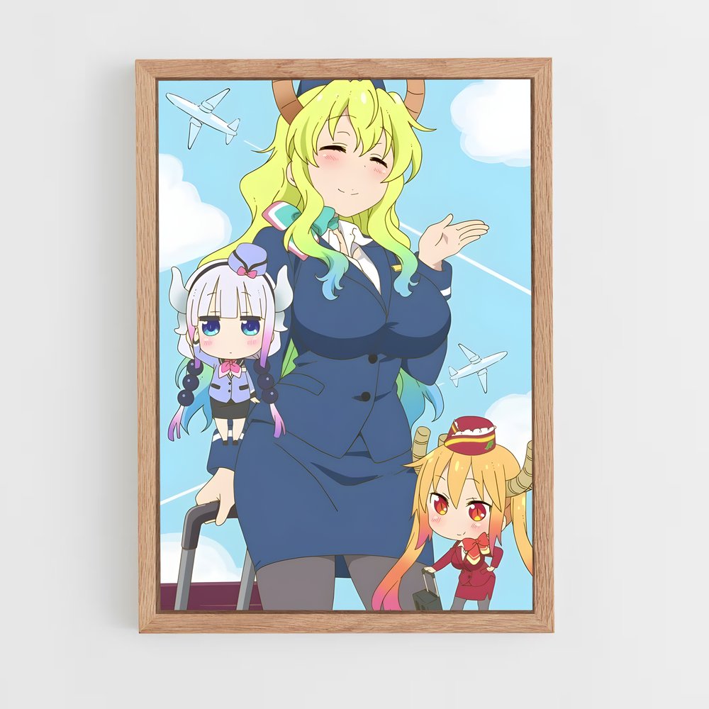 ap-dragon maid-3 cadre Bois clair