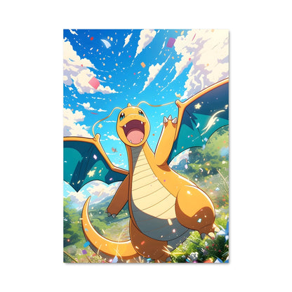 Poster Dragonite en Vol
