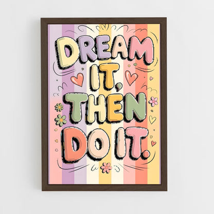 ap-dream it do it-4 cadre Bois foncé