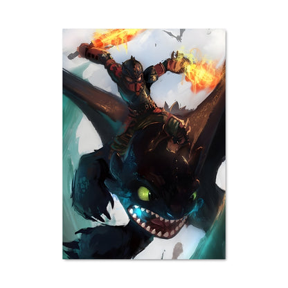 Poster Dragon de Flammes