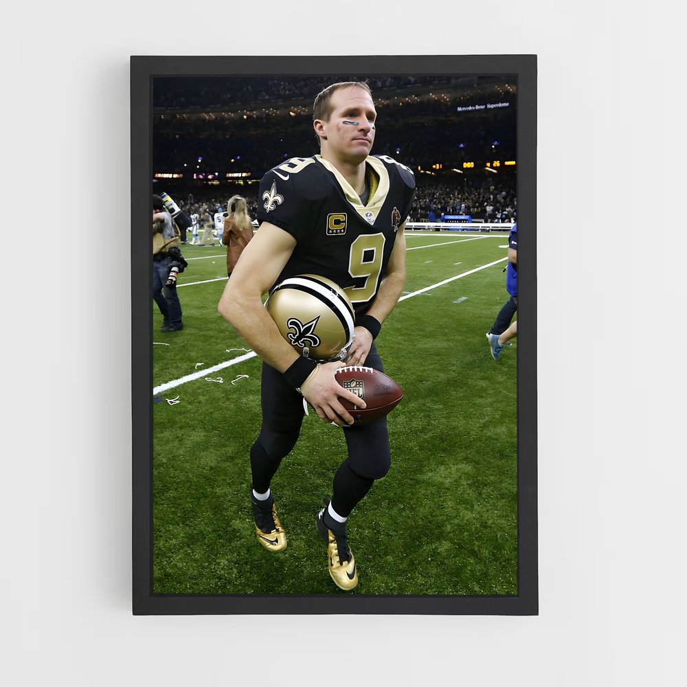 ap-drew brees-4 cadre Noir