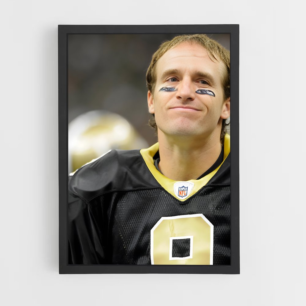 ap-drew brees-6 cadre Noir