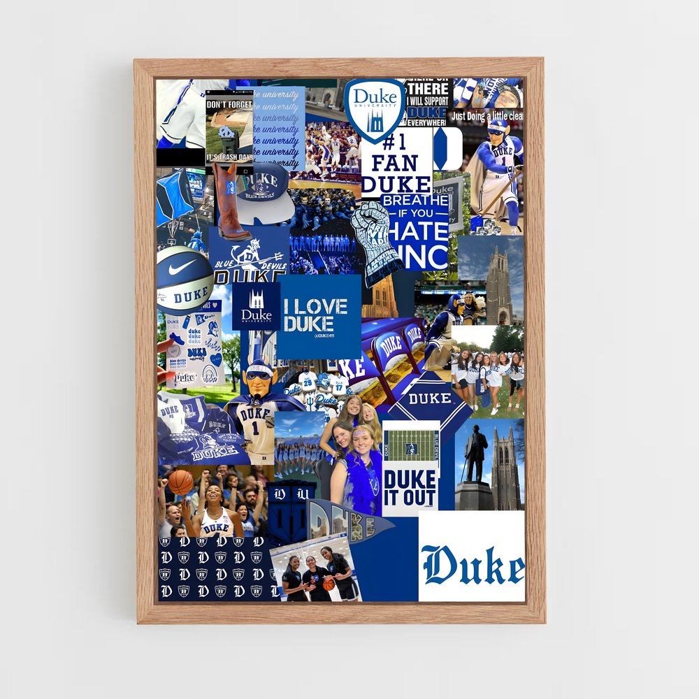 ap-duke blue devils-3 cadre Bois clair