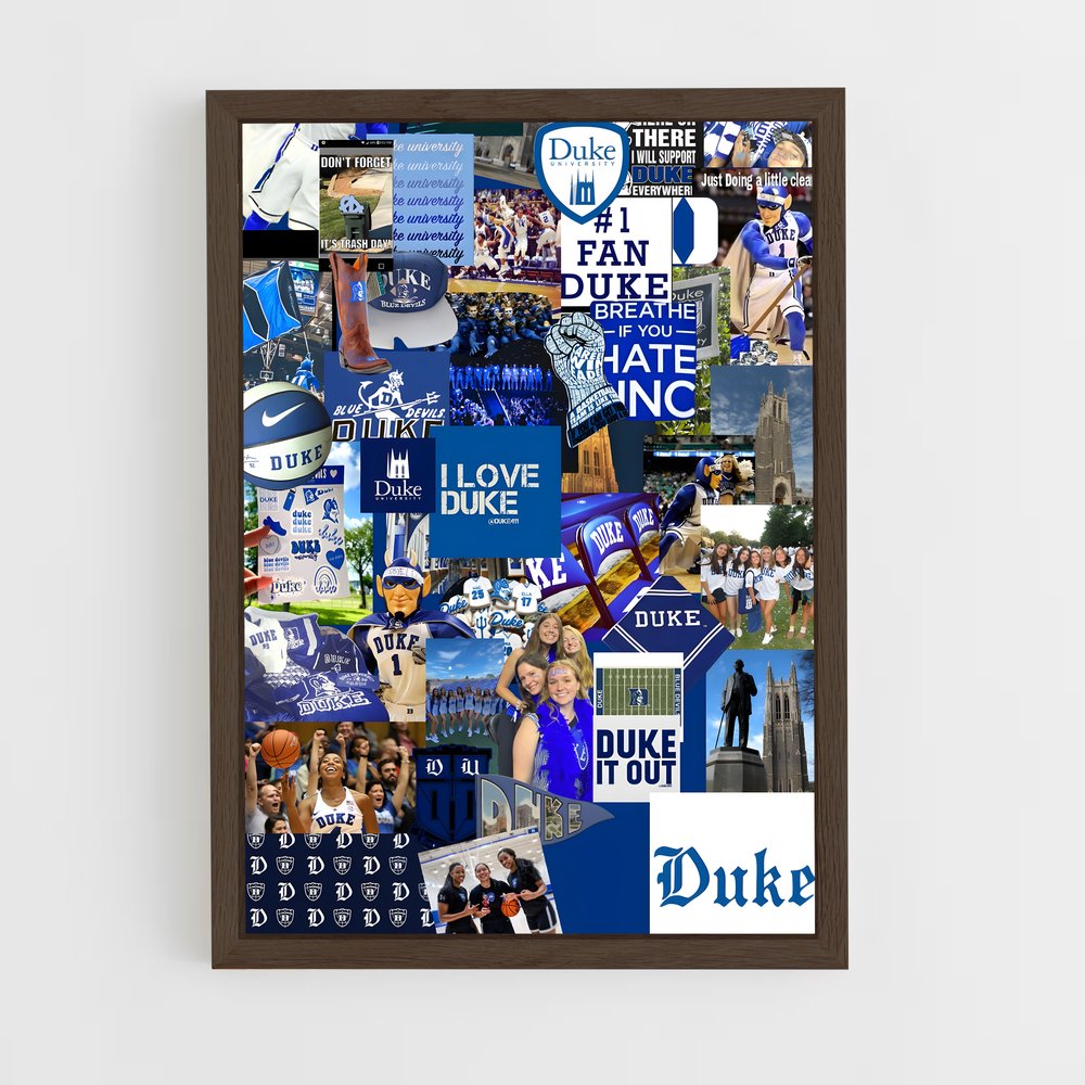 ap-duke blue devils-3 cadre Bois foncé