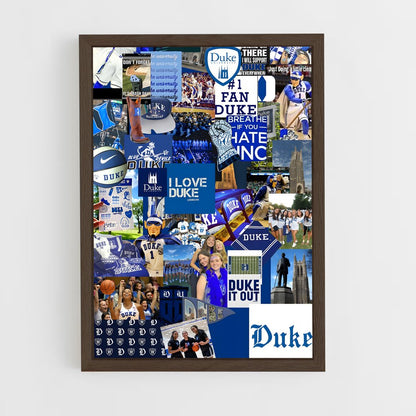 ap-duke blue devils-3 cadre Bois foncé