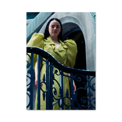 Poster Balcon en Jaune
