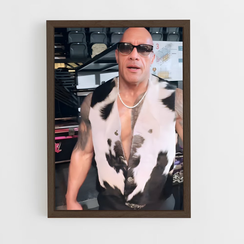 ap-dwayne johnson-12 cadre Bois foncé