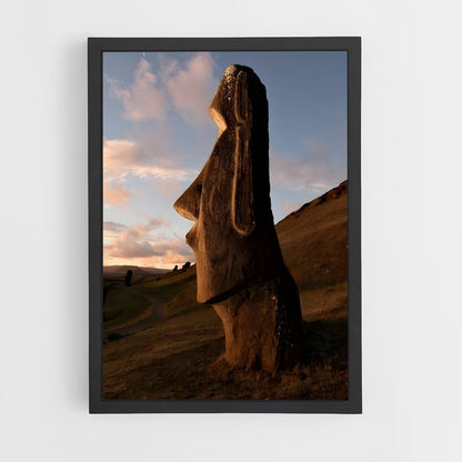 ap-easter island moai-14 cadre Noir