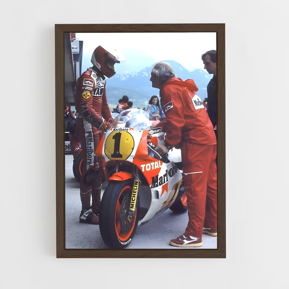 ap-eddie lawson-6 cadre Bois foncé