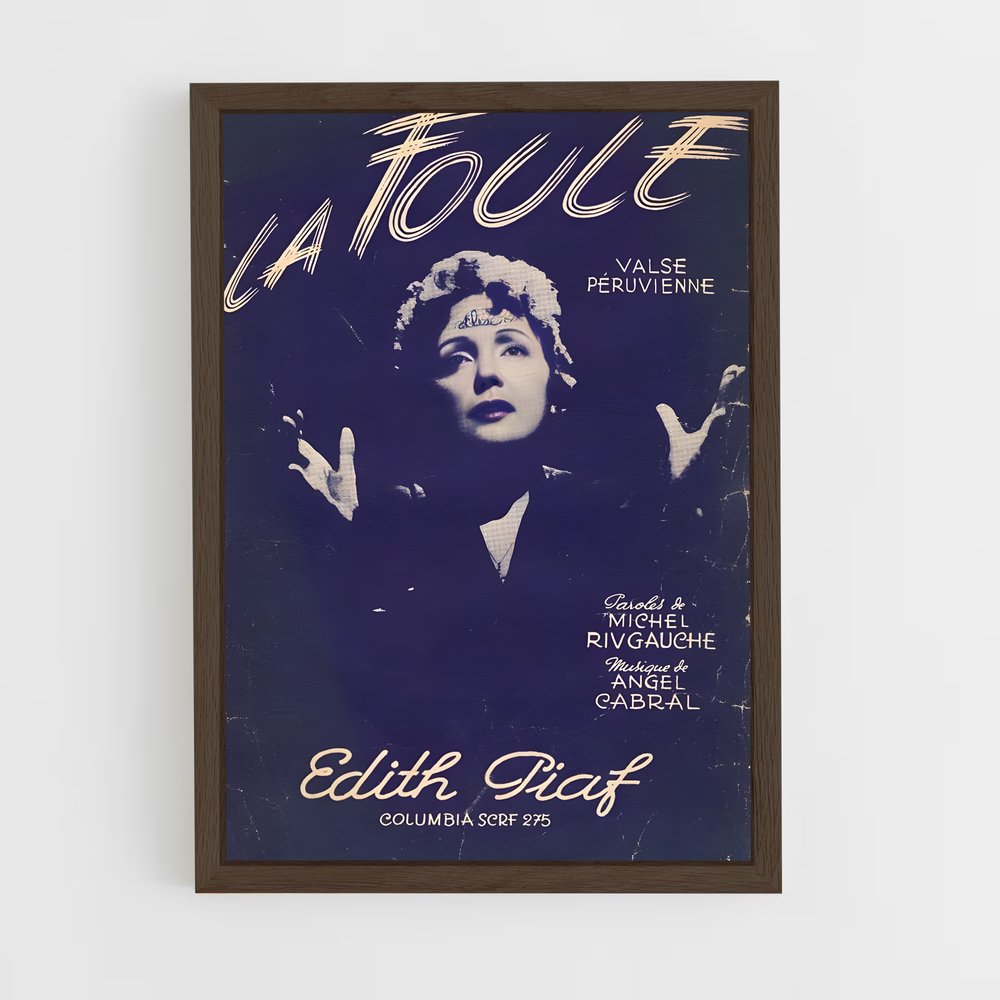 ap-edith piaf-1 cadre Bois foncé