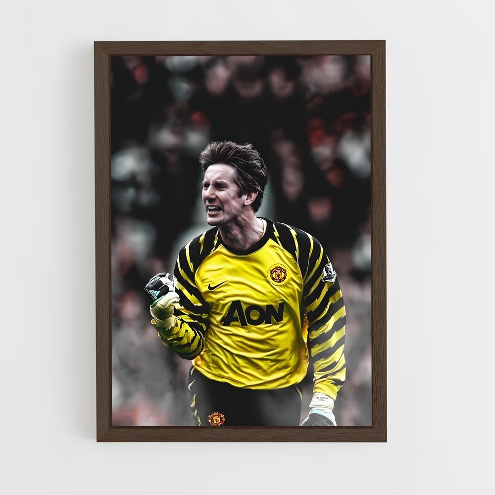 ap-edwin van der sar-1 cadre Bois foncé