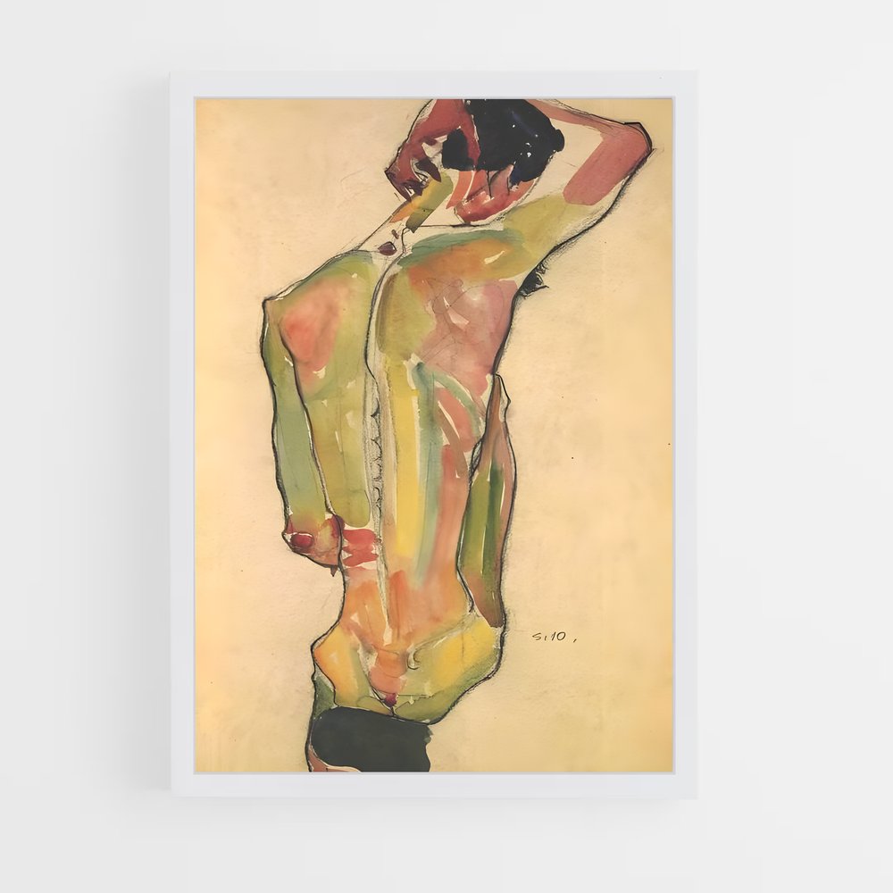 ap-egon schiele-2 cadre Blanc