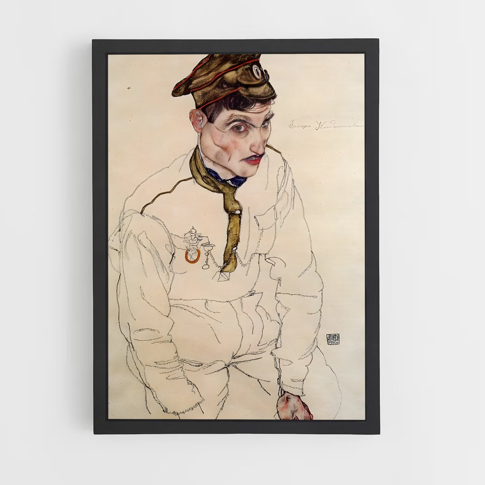 ap-egon schiele-8 cadre Noir