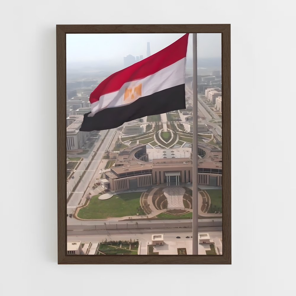 ap-egypt flag-3 cadre Bois foncé