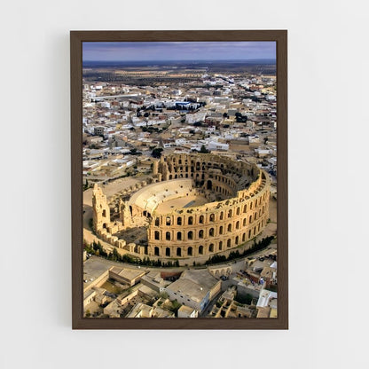 ap-el djem amphitheatre-1 cadre Bois foncé